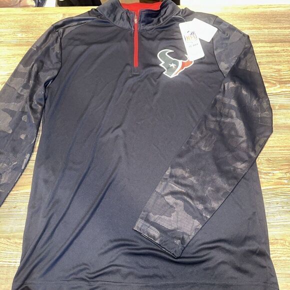 CJ Stroud Houston Texans Mens Med Team Apparel Tee. Long Sleeve. Blue. NWT. Z - Picture 1 of 7